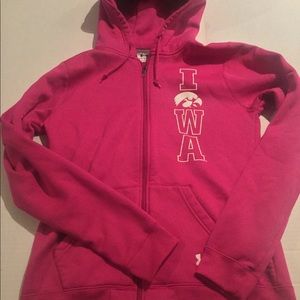 NWOT Iowa Hawkeye hot pink hoodie